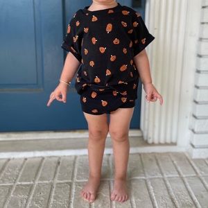 Halloween bummies and lounge top set